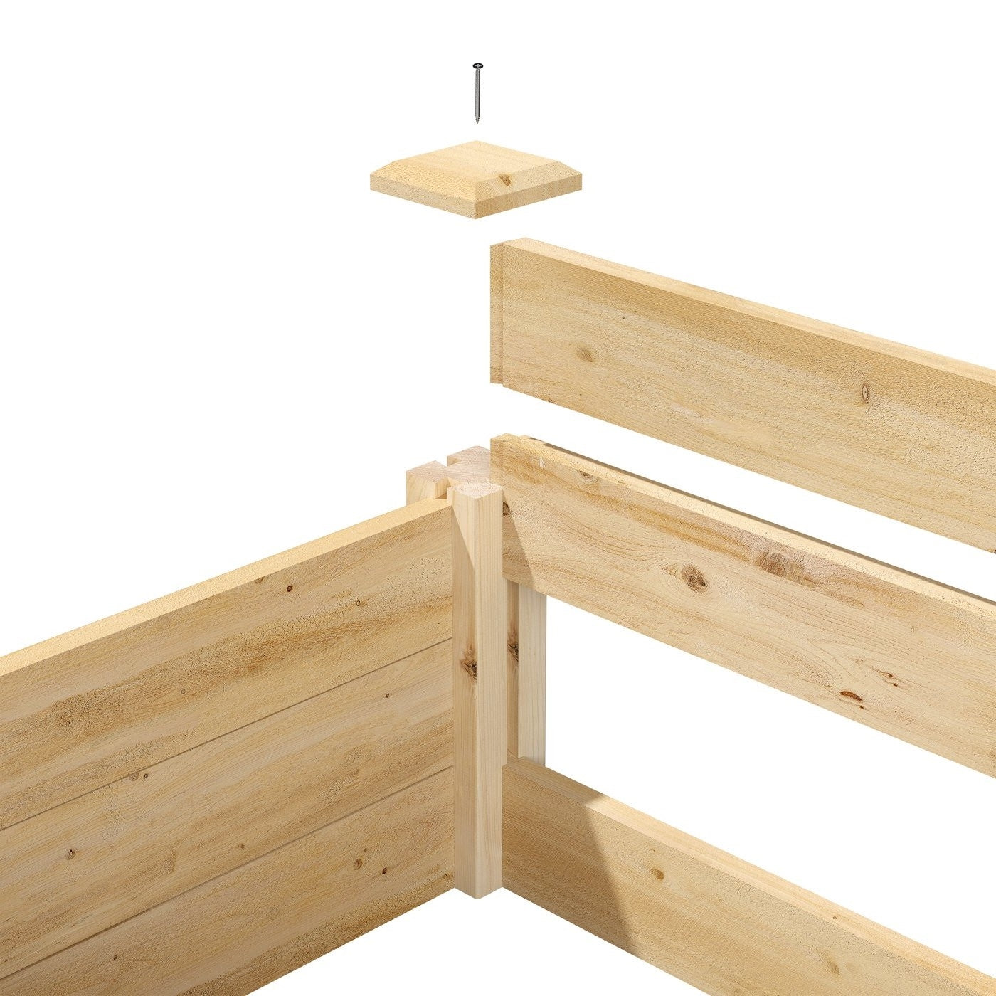 4 ft x 8 ft Cedar Wood 2 Tier Raised Garden Bed - Made in USA HomePacific