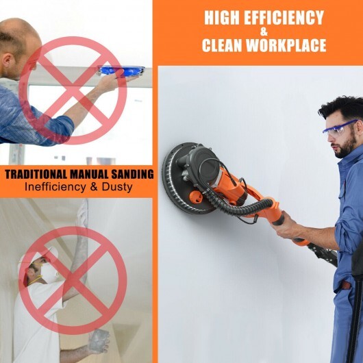 Electric Foldable Drywall Sander 750W Variable Speed - Color: Orange W2B