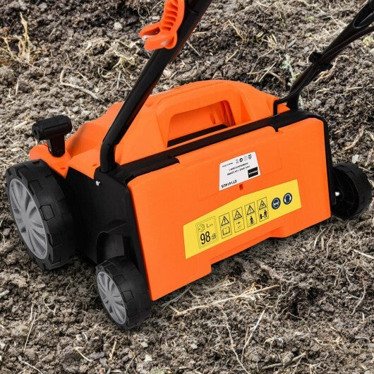 13 Inch 12 Amp Electric Scarifier with Collection Bag and Removable Blades-Green W2B