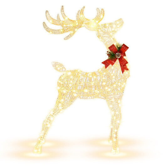 Lighted Standing Reindeer with Stakes for Christmas Decoration W2B
