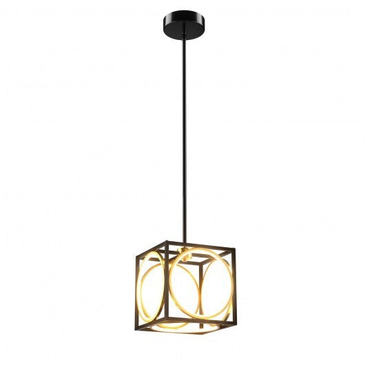 Modern LED Pendant Light with 42 Inches Adjustable Suspender-Golden W2B