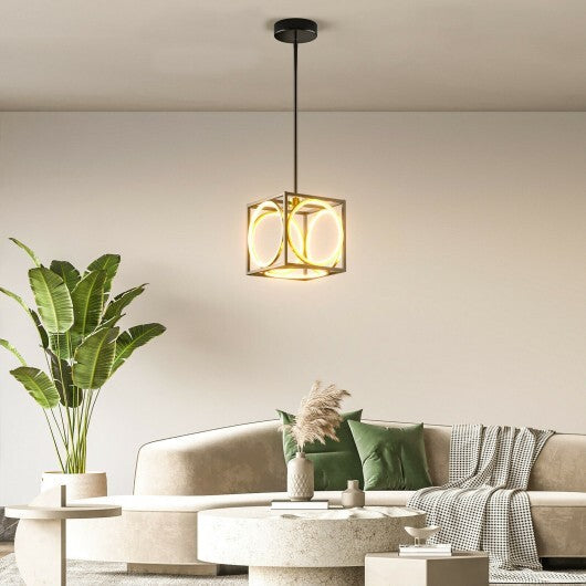 Modern LED Pendant Light with 42 Inches Adjustable Suspender-Golden W2B