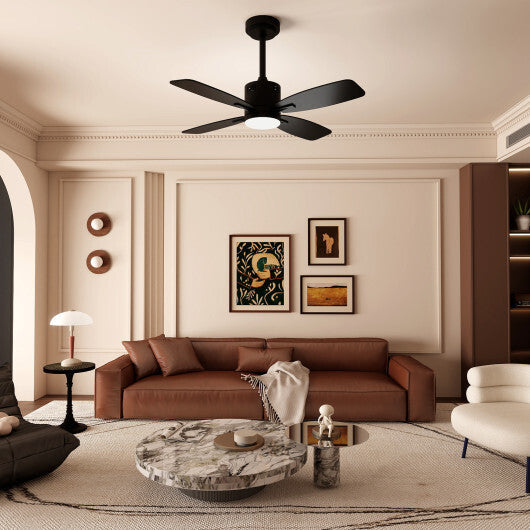 42inch Ceiling Fan with Light and Remote 3CCT LED with Memory 4H Timer 6 Speeds-Black W2B