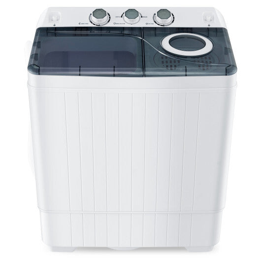 Portable Twin Tub Washing Machine with Timer Control
