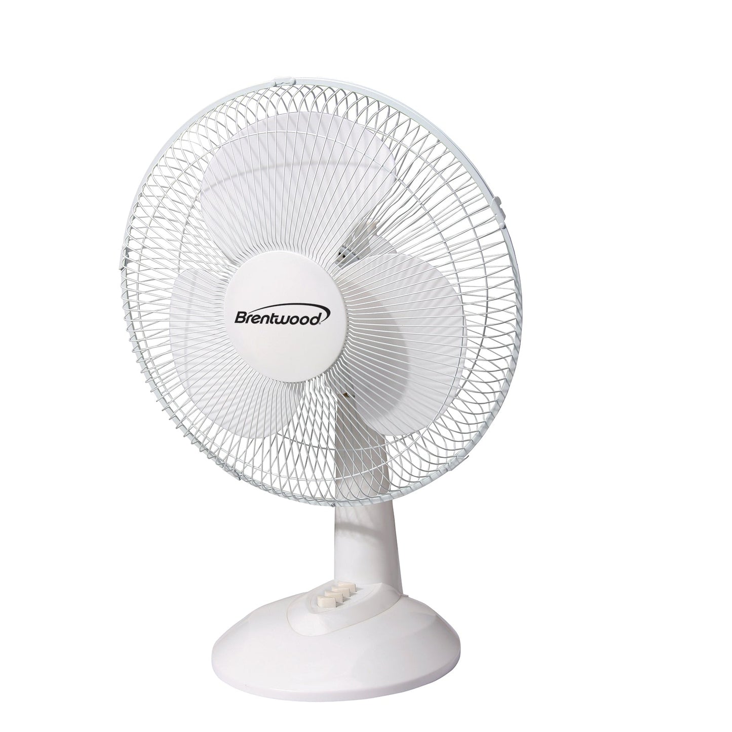 Kool Zone 12" Oscillating Desk Fan- White W2B