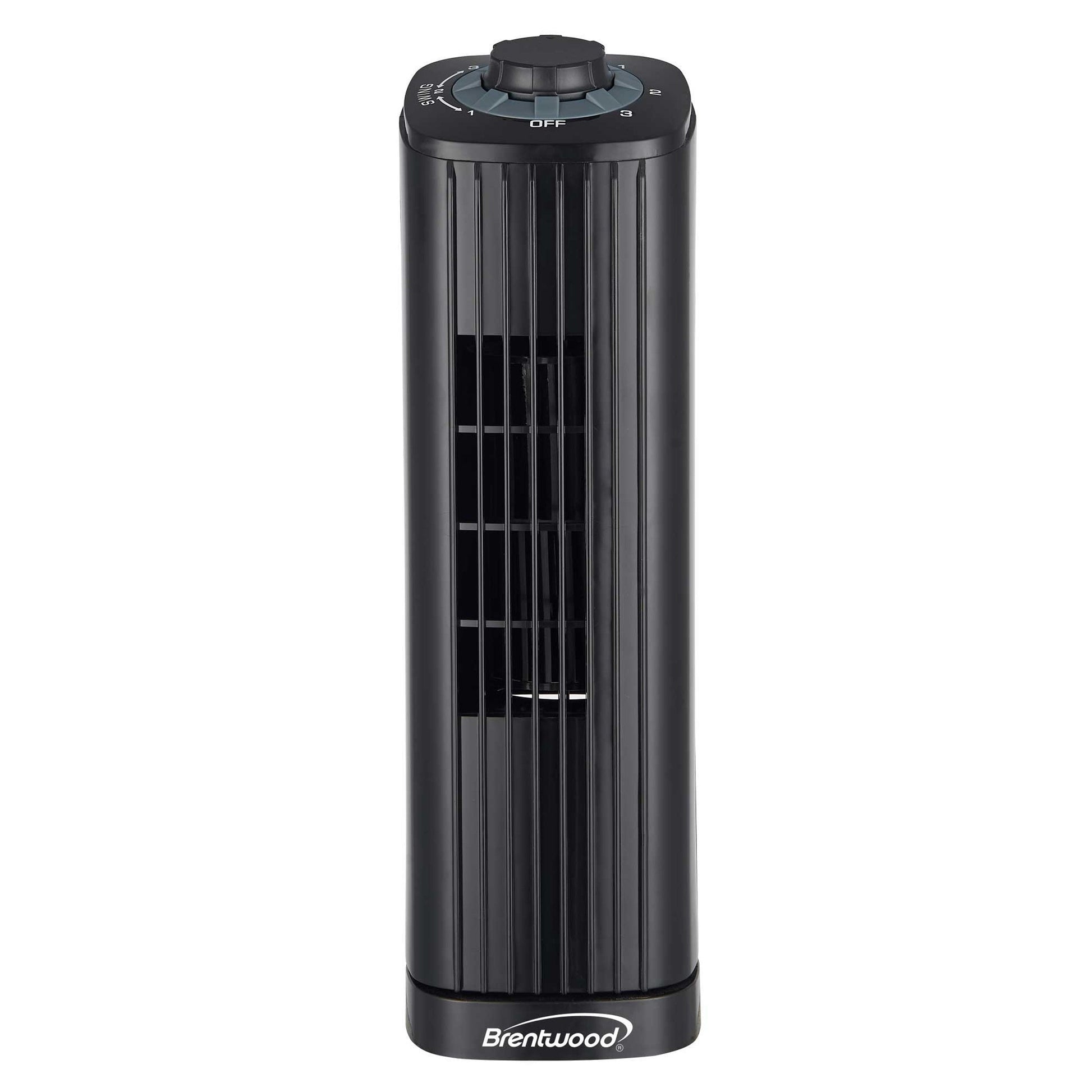 Brentwood 14 Inch 3-Speed Oscillating Portable Tower in Black W2B