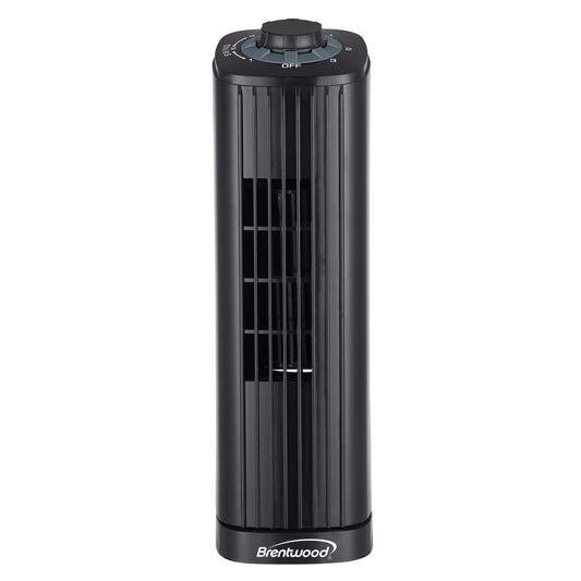 Brentwood 14 Inch 3-Speed Oscillating Portable Tower in Black W2B