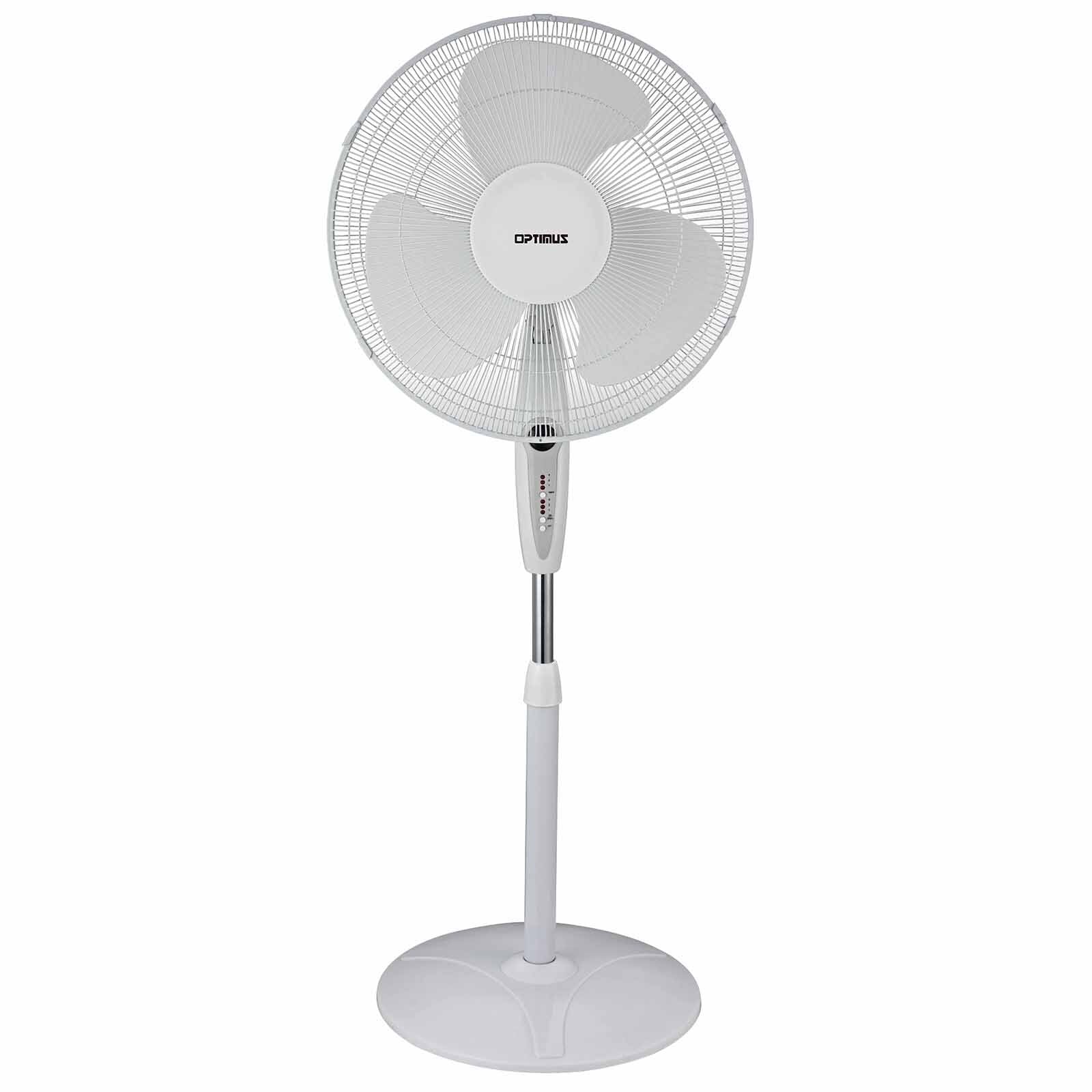 Optimus 16 in. Oscillating Stand Fan with Remote Control W2B