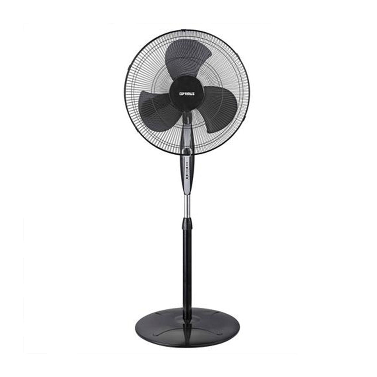 Optimus 18 in. Oscillating Stand Fan in Black W2B
