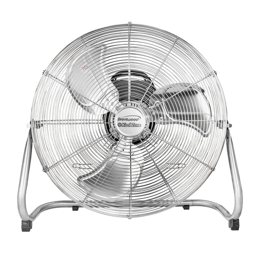 Brentwood Kool Zone 20 Inch Chrome Floor Fan W2B