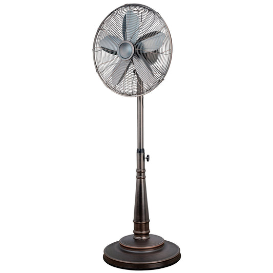 Optimus 16 Inch Retro Oscillating Stand Fan with Oil Rubbed Bronze Finish W2B