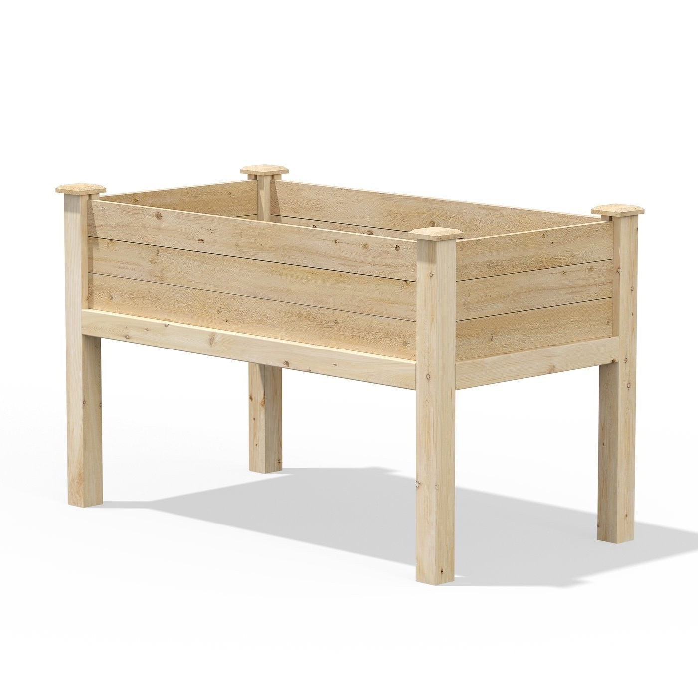 Farmhouse 24-in x 48-in x 31-in Cedar Elevated Victory Garden Bed - Made in USA FastFurnishings