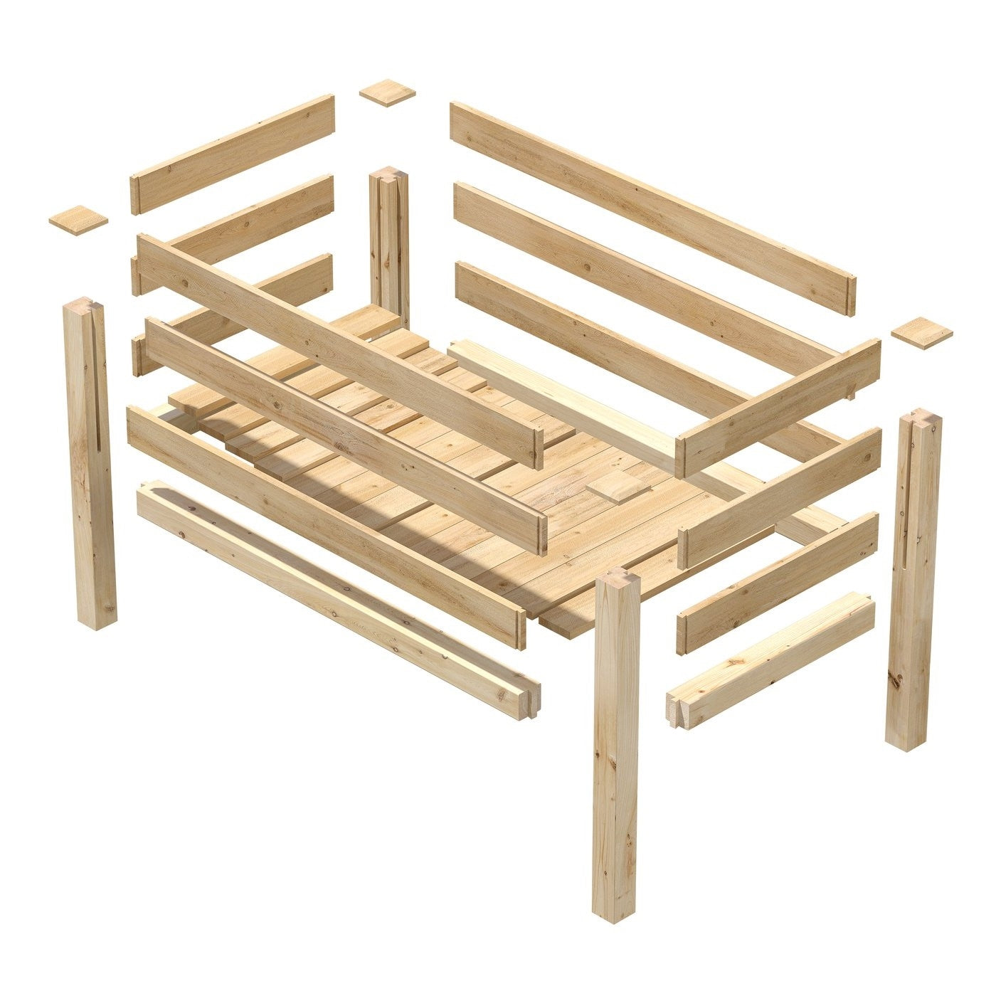 Farmhouse 24-in x 48-in x 31-in Cedar Elevated Victory Garden Bed - Made in USA FastFurnishings