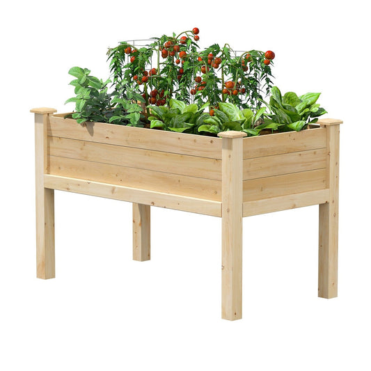 Farmhouse 24-in x 48-in x 31-in Cedar Elevated Victory Garden Bed - Made in USA FastFurnishings