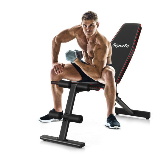 Adjustable Weight Bench Strength Training Bench for Full Body Workout W2B