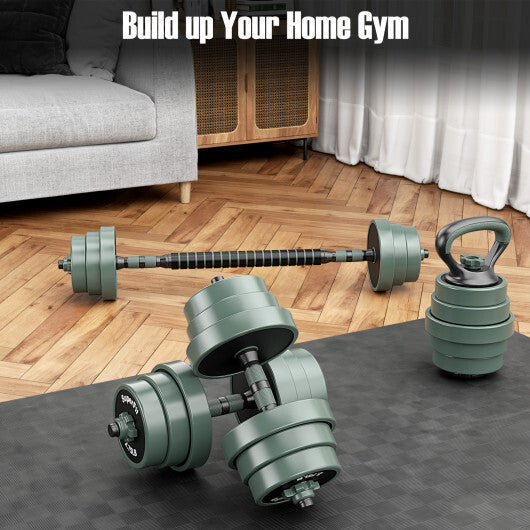 Adjustable Weight Dumbbell Set with Connector-Black & Gray W2B