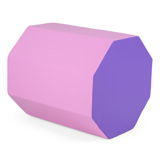 22.5" x 26" Octagon Tumbling Mat with Zippered Cover and Thick Foam Filling-Pink W2B