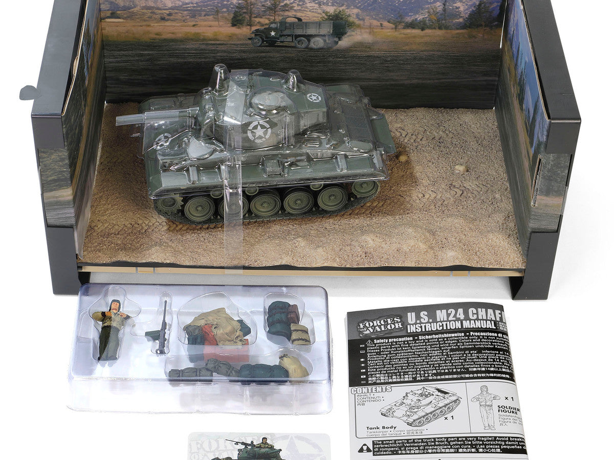 M24 Chaffee Light Tank "8th Armored Division 36th Tank Batallion, Rheinberg Germany World War II" (1945) United States Army "Armoured Fighting Vehicle" Series 1/32 Diecast Model by Forces of Valor-3