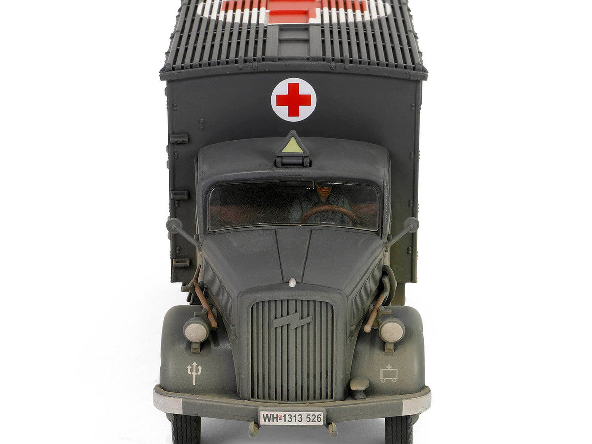Opel-Blitz Kfz.305 Ambulance Gray (Weathered) "German Army" "Armoured Fighting Vehicle" Series 1/32 Diecast Model by Forces of Valor Forces Of Valor