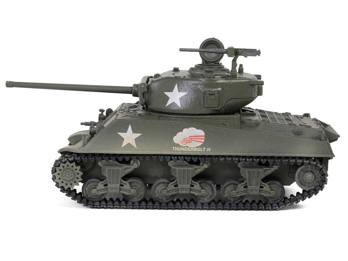 U.S. Sherman M4A3(76) Medium Tank "THUNDERBOLT IV 37th Tank Battalion 4th Armored Division Bastogne" (1944) United States Army "Mini AFV" Series 1/64 Diecast Model by Forces of Valor Forces Of Valor