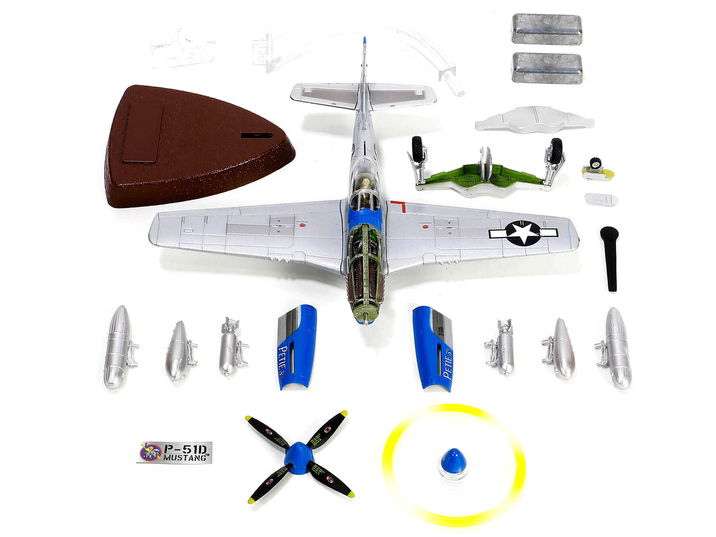 North American Aviation P-51D Mustang Aircraft Fighter "Petie 3rd Lt. Col. John C. Meyer 487th Fighter Squadron 352nd Fighter Group USAAF" (1944) "WW2 Aircrafts Series" 1/72 Diecast Model by Forces of Valor