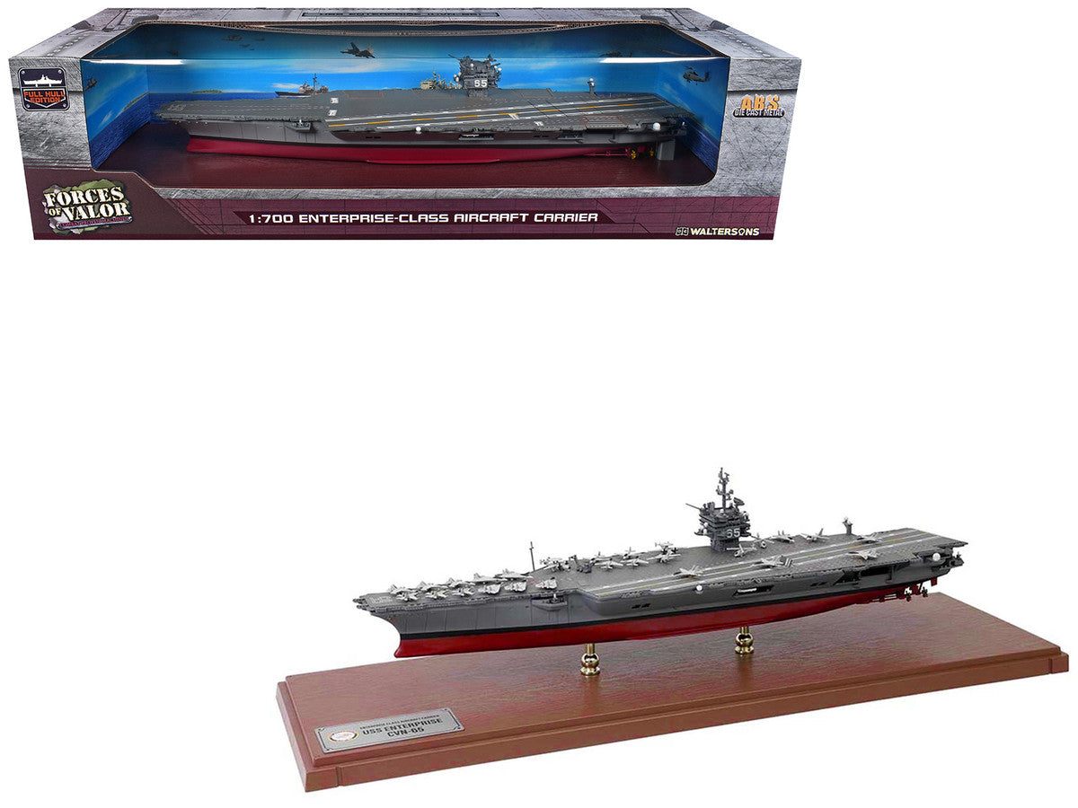 USS Enterprise (CVN-65) Enterprise-Class Aircraft Carrier United States Navy "Full Hull Edition" Series 1/700 Diecast Model by Forces of Valor Bless Wing