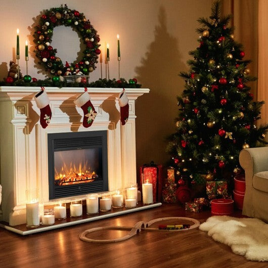 28.5 Inch Electric Fireplace Recessed with 3 Flame Colors W2B