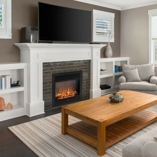28.5 Inch Electric Fireplace Recessed with 3 Flame Colors W2B