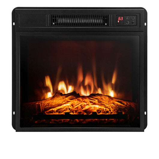 18 Inch Electric Fireplace Inserted with Adjustable LED Flame W2B