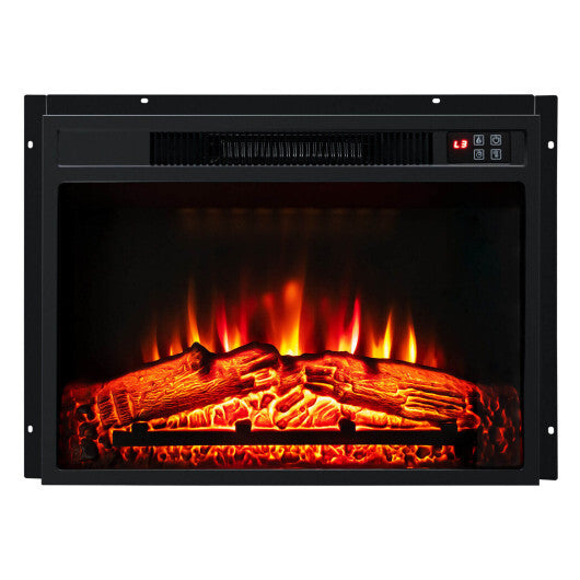 18 Inch Electric Fireplace Inserted with Adjustable LED Flame W2B