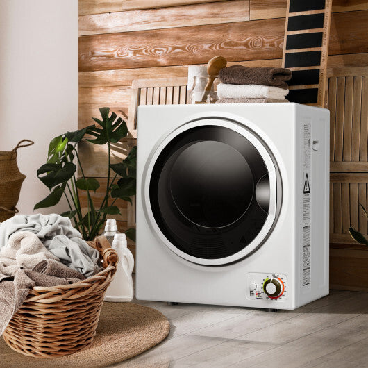 1.5 Cu .ft Compact Clothes Dryer with with Stainless Steel Wall Mount W2B