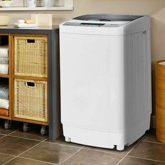12 lbs Full-automatic Washing Machine with 10 Wash Programs W2B