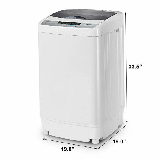12 lbs Full-automatic Washing Machine with 10 Wash Programs W2B