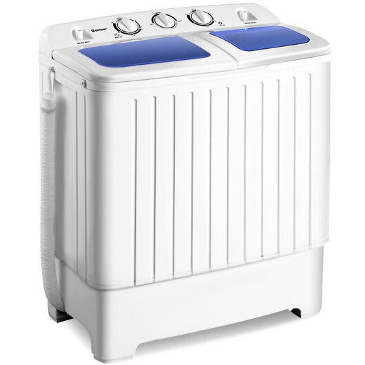 20 lbs Compact Twin Tub Washing Machine for Home Use W2B