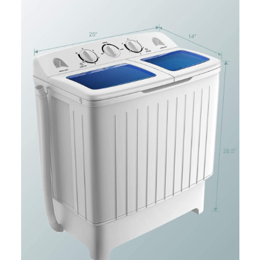 20 lbs Compact Twin Tub Washing Machine for Home Use W2B