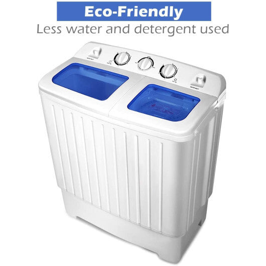 20 lbs Compact Twin Tub Washing Machine for Home Use W2B