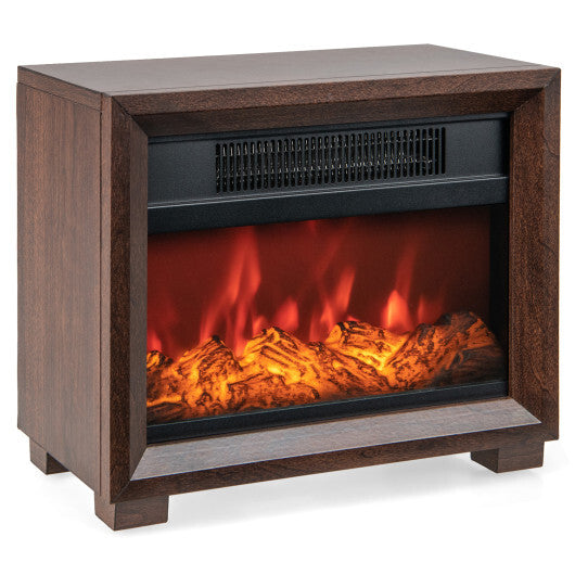 Mini Wooden Space Tabletop Fireplace with Realistic Flame Effect W2B