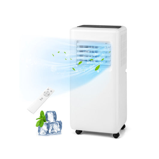 3-in-1 8000 BTU Portable Air Conditioner with Remote Control-White W2B