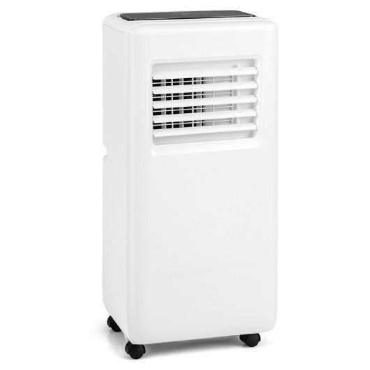 3-in-1 8000 BTU Portable Air Conditioner with Remote Control-White W2B