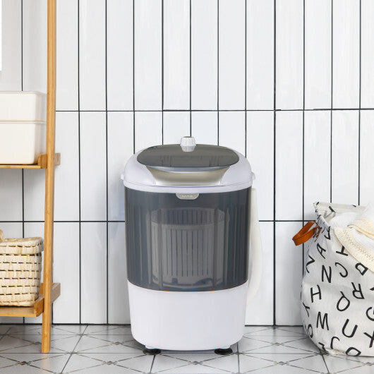 Portable Mini Washing Machine Semi-Automatic Washer and Spinner Combo with Single Tub-Gray W2B