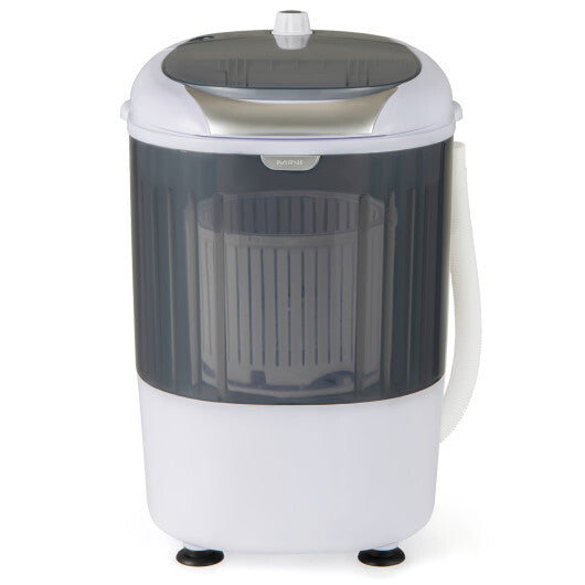 Portable Mini Washing Machine Semi-Automatic Washer and Spinner Combo with Single Tub-Gray W2B