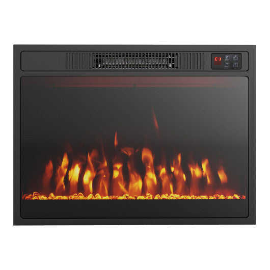 23 Inches 750W/1500W Electric Fireplace Heater with Alter Flame Color and Brightness W2B