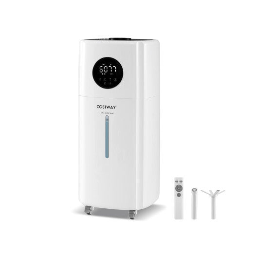 5.5Gal Humidifier with 360 Nozzles and Wheels for Large Room-White W2B