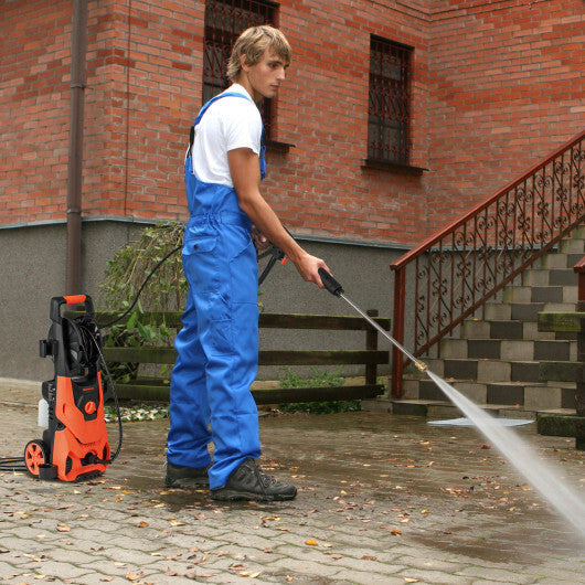 2150PSI Electric Pressure Washer 1.2GPM with 4 Quick Connect Nozzles and Foam Cannon-Green W2B