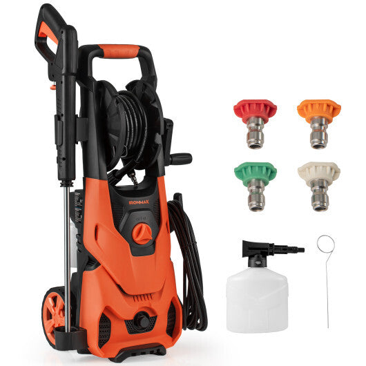 2150PSI Electric Pressure Washer 1.2GPM with 4 Quick Connect Nozzles and Foam Cannon-Green W2B
