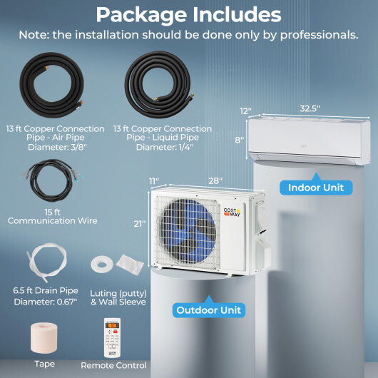SEERXtreme Series ENERGY STAR Certified 12000 BTU 24 SEER2 208-230V Mini Split Heat Pump Heating at -15F W2B