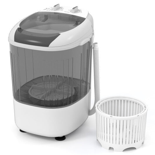 Portable Mini Semi-automatic Washing Machine with Spin Tub and Drain Hose 2.5 kg Capacity-Blue W2B