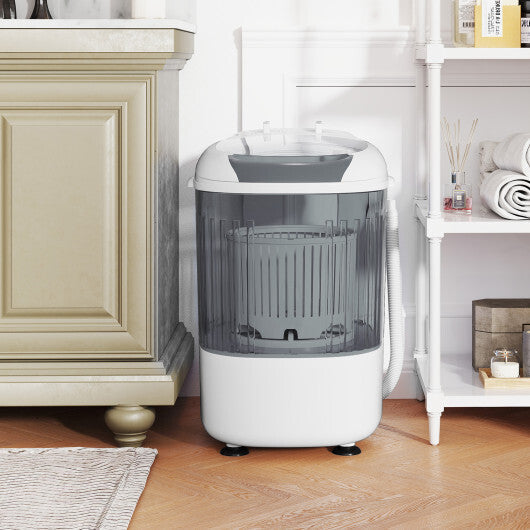 Portable Mini Semi-automatic Washing Machine with Spin Tub and Drain Hose 2.5 kg Capacity-Blue W2B