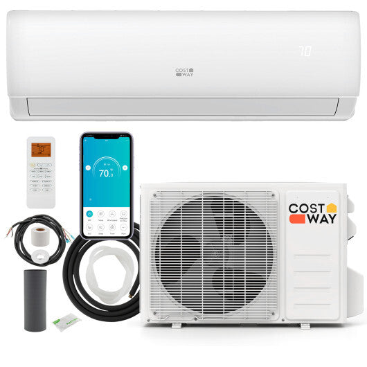 EchoCool Series 11500 BTU 208/230V Mini Split Air Conditioner and Heater Pump System W2B