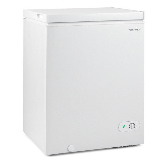 141 L/5 Cu.Ft Compact Chest Freezer with 7-Gear Adjustable Temperature-White W2B